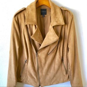Lane Bryant Faux Suede Leather Moto Jacket